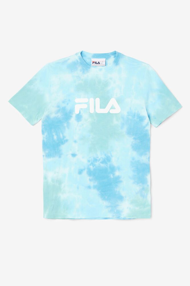 Fila Alivia Tie Dye T-Shirt Blue - Womens - 58063WRDB